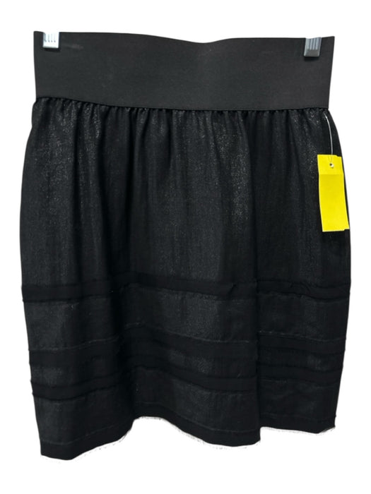 Jenni Kayne Size S / 6 Black Wool & Nylon Metallic Shimmer Tank Skirt Set Black / S / 6