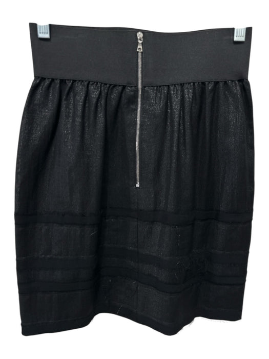 Jenni Kayne Size S / 6 Black Wool & Nylon Metallic Shimmer Tank Skirt Set Black / S / 6
