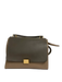 Celine Taupe Brown Leather Canvas Flap Closure Single Handle Dustbag Inc. Bag Taupe Brown / S/M