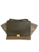 Celine Taupe Brown Leather Canvas Flap Closure Single Handle Dustbag Inc. Bag Taupe Brown / S/M
