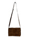 J. McLaughlin Tan Brown Suede Basket Weave Magnetic Close Crossbody Strap Bag Tan Brown / Small