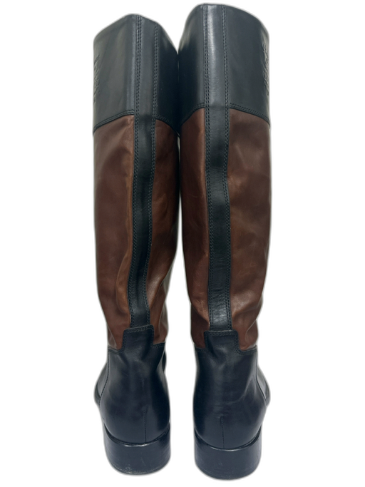 Ralph Lauren Shoe Size 9.5 Brown & Black Leather Low Block Heel Riding Boots Brown & Black / 9.5