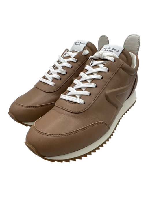 Rag & Bone Shoe Size 8.5 Taupe Brown Leather Low Top Box Inc. Sneakers Taupe Brown / 8.5