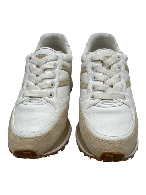 Veronica Beard Shoe Size 8.5 Bone White Leather Low Top Box Inc. Sneakers Bone White / 8.5