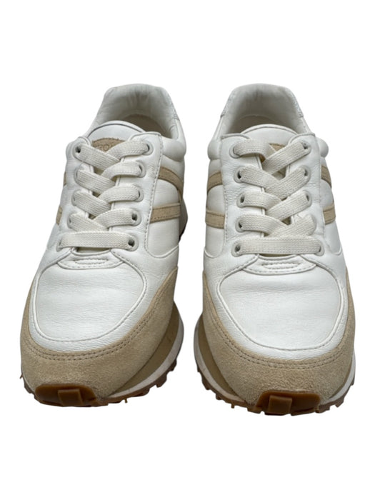 Veronica Beard Shoe Size 8.5 Bone White Leather Low Top Box Inc. Sneakers Bone White / 8.5