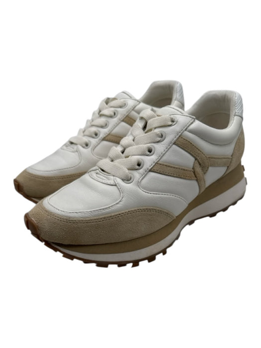 Veronica Beard Shoe Size 8.5 Bone White Leather Low Top Box Inc. Sneakers Bone White / 8.5