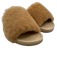 Jenni Kayne Shoe Size 39 Tan Brown Suede & Shearling One Strap Slide Sandals Tan Brown / 39
