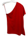 Alice + Olivia Size 2 Orange Polyester One Shoulder Zip Close High Low Cut Top Orange / 2