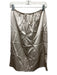 Enza Costa Size S Beige Silk Satin Elastic Waist Knee Length Skirt Beige / S
