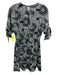 The Kooples Size Est XS Black & White Polyester Paisley 1/2 Sleeve Dress Black & White / Est XS
