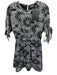 The Kooples Size Est XS Black & White Polyester Paisley 1/2 Sleeve Dress Black & White / Est XS