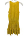 Ramy Brook Size XS Yellow Polyester Sleeveless 1/4 Button Elastic Waist Dress Yellow / XS