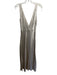 Enza Costa Size 0 Beige Silk V Neck Sleeveless Satin Maxi Dress Beige / 0