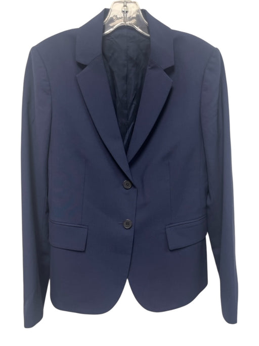 Theory Size 6 Navy Blue Wool 2 Buttons Blazer Jacket Navy Blue / 6