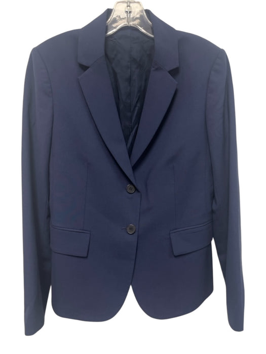 Theory Size 6 Navy Blue Wool 2 Buttons Blazer Jacket Navy Blue / 6