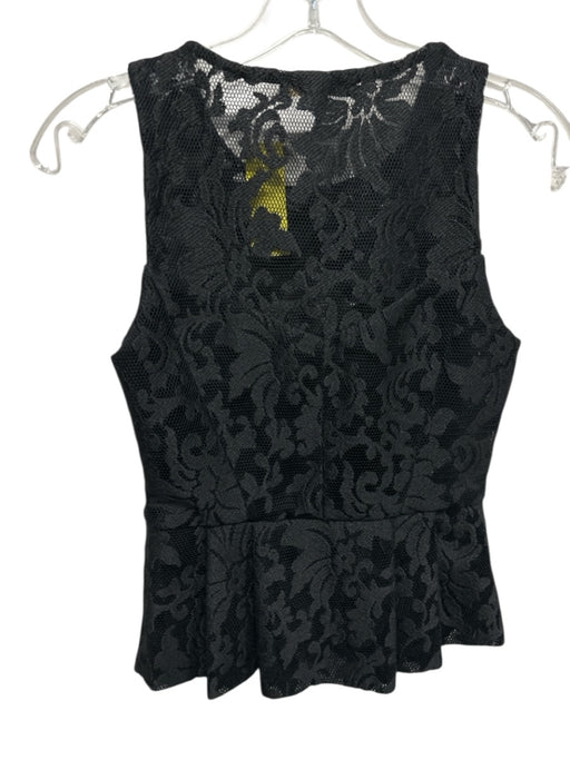 Maje Size 1 Black No Fabric Tag Lace Up Sleeveless Zip closure Peplum Top Black / 1
