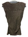 Ramy Brook Size XS Gold Poly Blend Metallic Thread Ruched Padded Shoulders Top Gold / XS