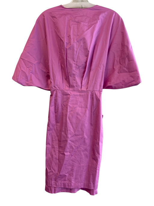 Devotion Twins Size M Pink Cotton V Neck Short Sleeve Tie Waist Dress Pink / M