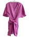 Devotion Twins Size M Pink Cotton V Neck Short Sleeve Tie Waist Dress Pink / M