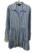 Veronica Beard Jeans Size 10 Blue Cotton Striped Long Sleeve Button Front Dress Blue / 10