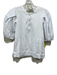 Marie Oliver Size S White Prima Cotton V Neck 1/4 Button Mixed Fabric Top White / S