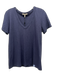 Rag & Bone Size S Navy Prima Cotton V Neck Cap Sleeve Heathered Top Navy / S