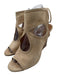 Aquazzura Shoe Size 38 Tan Suede open toe lace up Wedge Sandals Tan / 38