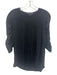 Veronica Beard Jeans Size L Black Cotton 3/4 Sleeve Gathered Detail Top Black / L