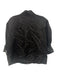 Cinq a Sept Size S Black Cupro Zip Front Long Sleeve Pockets Shacket Jacket Black / S