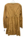 5a7 Cinq a Sept Size 10 Beige Brown Cotton & Elastane Long puff sleeve Dress Beige Brown / 10