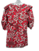 Rhode Size 10 Red, White & Black V Neck Puff Sleeves Floral Print Mini Dress Red, White & Black / 10