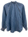 Veronica Beard Size L Light Wash Cotton & Lyocell Long Sleeve Snap Up Top Light Wash / L