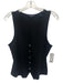 Veronica Beard Size M Black Pima Cotton Sleeveless Rib Knit Button Tank Top Black / M
