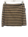 Alice + Olivia Size 10 Beige & Black Polyester & Elastane Button Wrap Mini Skirt Beige & Black / 10