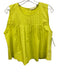 Marie Oliver Size M Neon Yellow Cotton Sleeveless Pintuck Top Neon Yellow / M