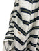 Veronica Beard Size L White, Green & Navy Print Prima Cotton Striped Ruched Top White, Green & Navy Print / L