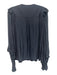 Ramy Brook Size M Navy Blue Polyester Long Sleeve Buttons Pintuck Top Navy Blue / M