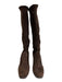 Sergio Rossi Shoe Size 37 Dark Brown Suede Round Almond Toe Knee High Boots Dark Brown / 37