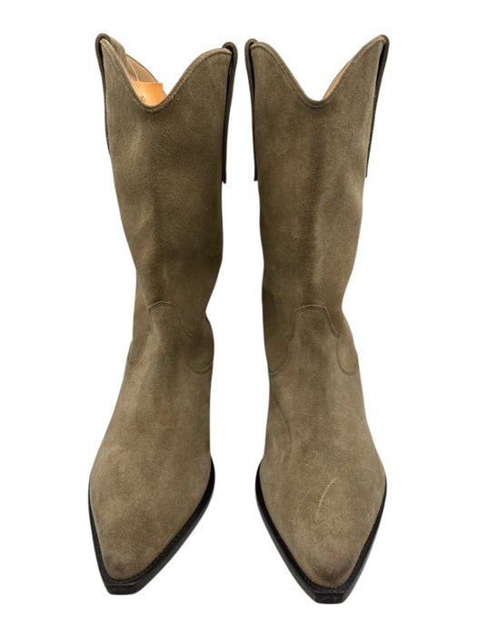 Isabel Marant Shoe Size 39 Taupe Beige Leather Upper Suede Western Boots Taupe Beige / 39