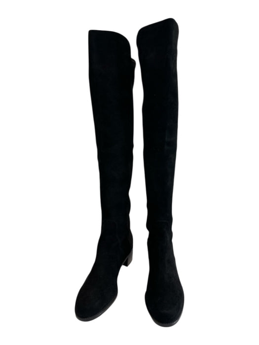 Stuart Weitzman Shoe Size 7.5B Black Leather & Textile Upper Suede Boots Black / 7.5B