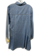 Veronica Beard Size 10 Blue Wash Cotton Snap Button Collared Long Sleeve Dress Blue Wash / 10