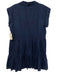 Veronica Beard Jeans Size Large Navy Blue Cotton Short Sleeve Button Front Dress Navy Blue / Large