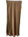 Zara Size Medium Gold Taupe Elastic Waist Satin Maxi Skirt Gold Taupe / Medium
