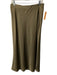 Zara Size Medium Green Elastic Waist Satin Maxi Skirt Green / Medium