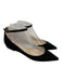 Jimmy Choo Shoe Size 38 Black Leather Suede Pointed Toe Ankle Wrap D'orsay Flats Black / 38