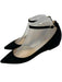 Jimmy Choo Shoe Size 38 Black Leather Suede Pointed Toe Ankle Wrap D'orsay Flats Black / 38