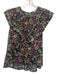Derek Lam 10 Crosby Size 8 Navy Blue, Green, Multi Cotton Ruffle Sleeveless Top Navy Blue, Green, Multi / 8