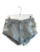 One Teaspoon Size 26 Blue Cotton & Polyester Denim Striped Painted Shorts Blue / 26