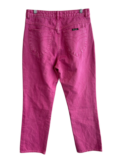 Rolla's Size 30 Pink 100% Cotton Denim Solid High Rise Straight Jeans Pink / 30