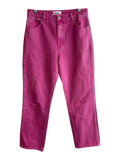 Rolla's Size 30 Pink 100% Cotton Denim Solid High Rise Straight Jeans Pink / 30